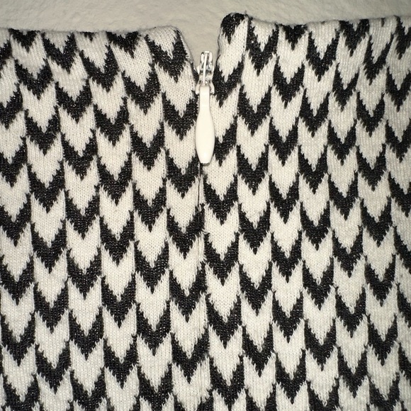 Ann Taylor LOFT black white print sleeveless dress 2 office fall winter - Picture 6 of 8